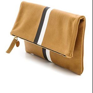 Clare V Leather Foldover Clutch